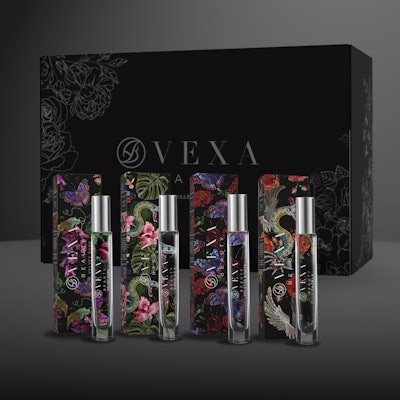 The four fragrances are infused with oxytocin peptides, the hormone associated with feelings of love and sensuality.