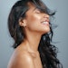 Beautiful Brunette Side View Shiny Long Healthy Hair
