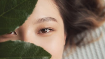 Campo Beautiful Young Asian Woman Plant Leaf Adobe Stock 375527387