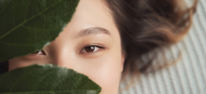 Campo Beautiful Young Asian Woman Plant Leaf Adobe Stock 375527387