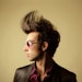 Man With Tall Wave Of Hair Accentuated Big Weird Hair Adobe Stock 17658171