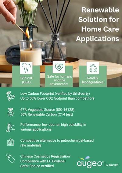Solvay's Augeo can be used in a variety of home care applications.