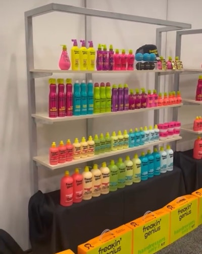 Freakin' Genius' colorful line of hair care products.