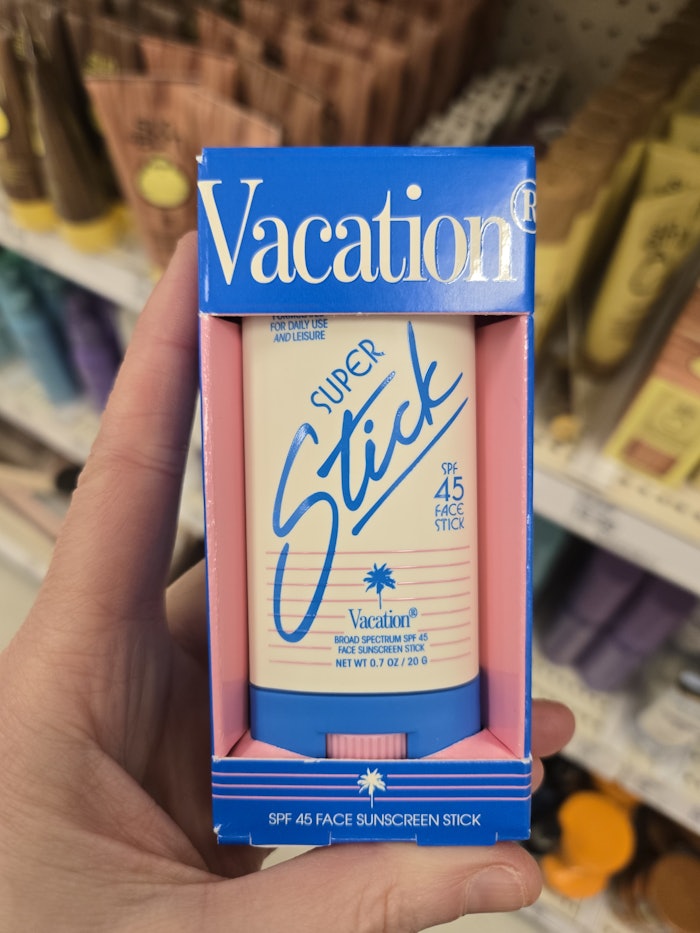 Vacation Stick Sunscreen Front Label 120409