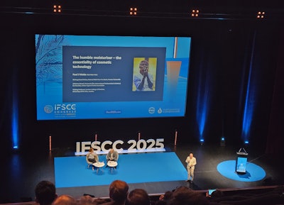 Keynote speaker Paul Matts, Ph.D., distinguished Fellow, retired R&D vice president of P&G, presented an 'Out of the Box' session on more than mere moisturization, but the essential need for cleansing and care ingredients.