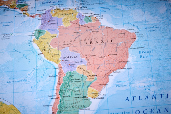 Map Of South America Adobe Stock 750208166