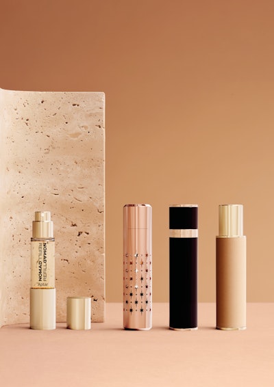 Aptar Beauty’s Nomad Refill is a 10 ml travel purse spray designed to be refillable in less than 5 seconds, per the company.