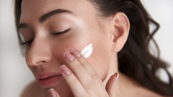 Woman Soft Skin Lotion Cheek Eyes Closed Brunette Soothing Sense Adobe Stock 255775598