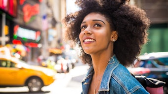Fashionable Woman Walking In New York Adobe Stock 533115401