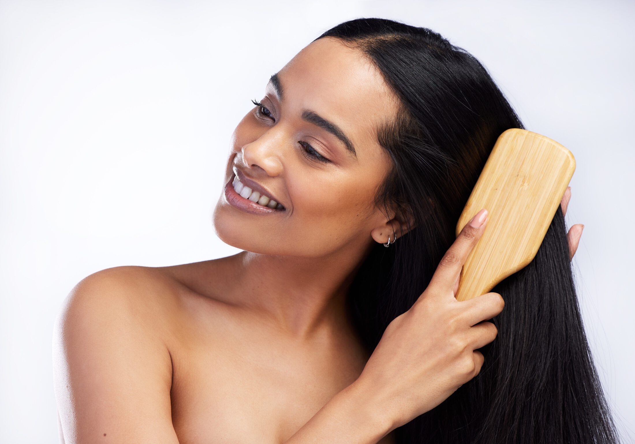 Woman Healthy Hair Brushing Healthy Scalp Concept Adobe Stock 847875269