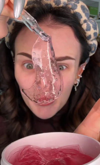 COSRX's Peptide Collagen Hydrogel Eye Patch, highlighted by creator Mikayla Nogueira