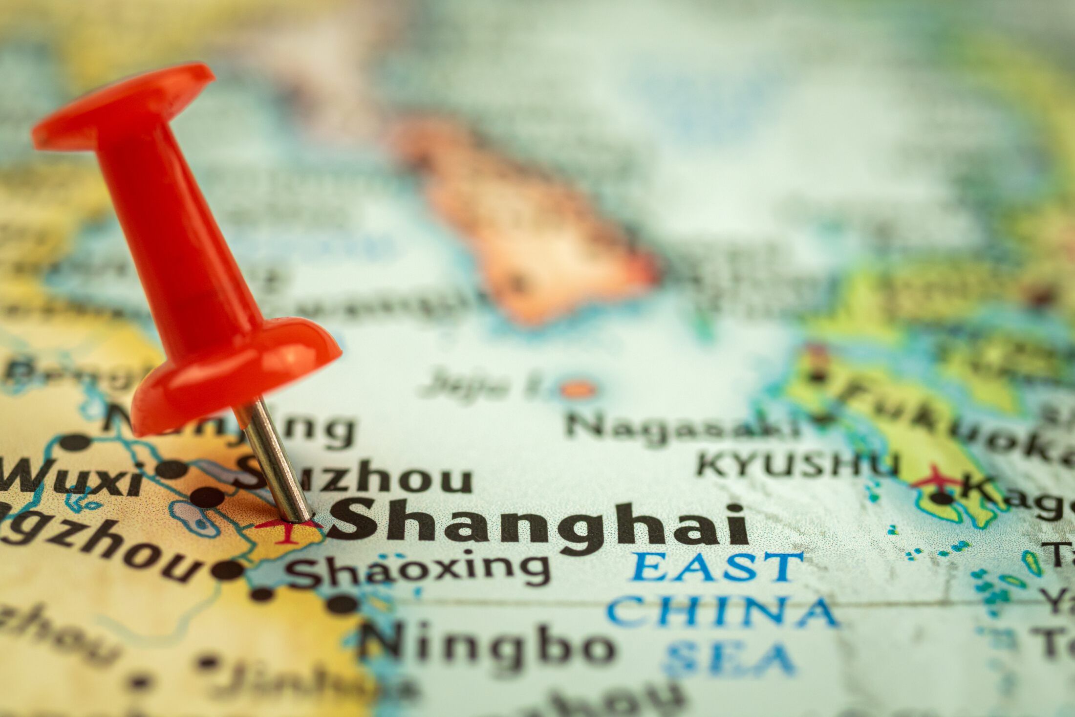 Shanghai Pushpin On Map Adobe Stock 442816200 Editorial Use Only
