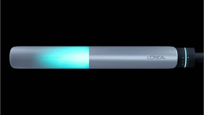 The Light Straight + Multi-styler applies patented near-infrared light technology to reshape hair’s internal hydrogen bonds at significantly lower temperatures than traditional tools.