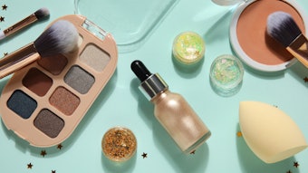 Makeup Flat Splay Star Confetti Aqua Background Adobe Stock 1364123877