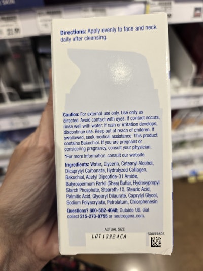 Neutrogena Collagen Bank Ingredients 081007 (1)