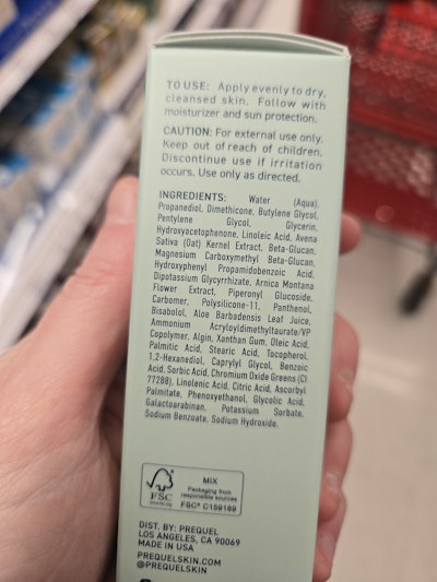 Prequel Redness Ingredients 20250223 121613