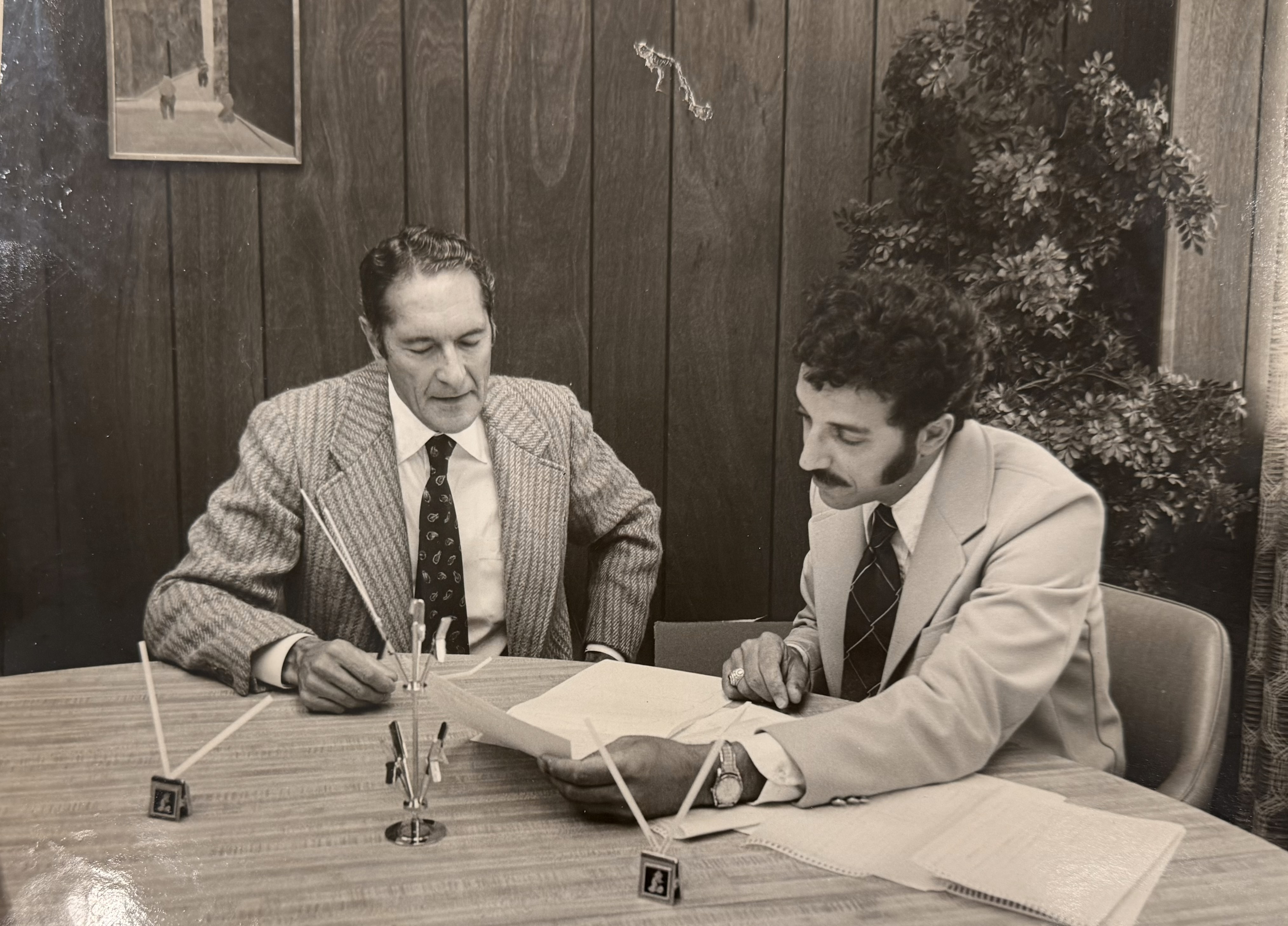 John Pascale (right) attributes his early career education to his mentor Raoul Pantaleonie (left).