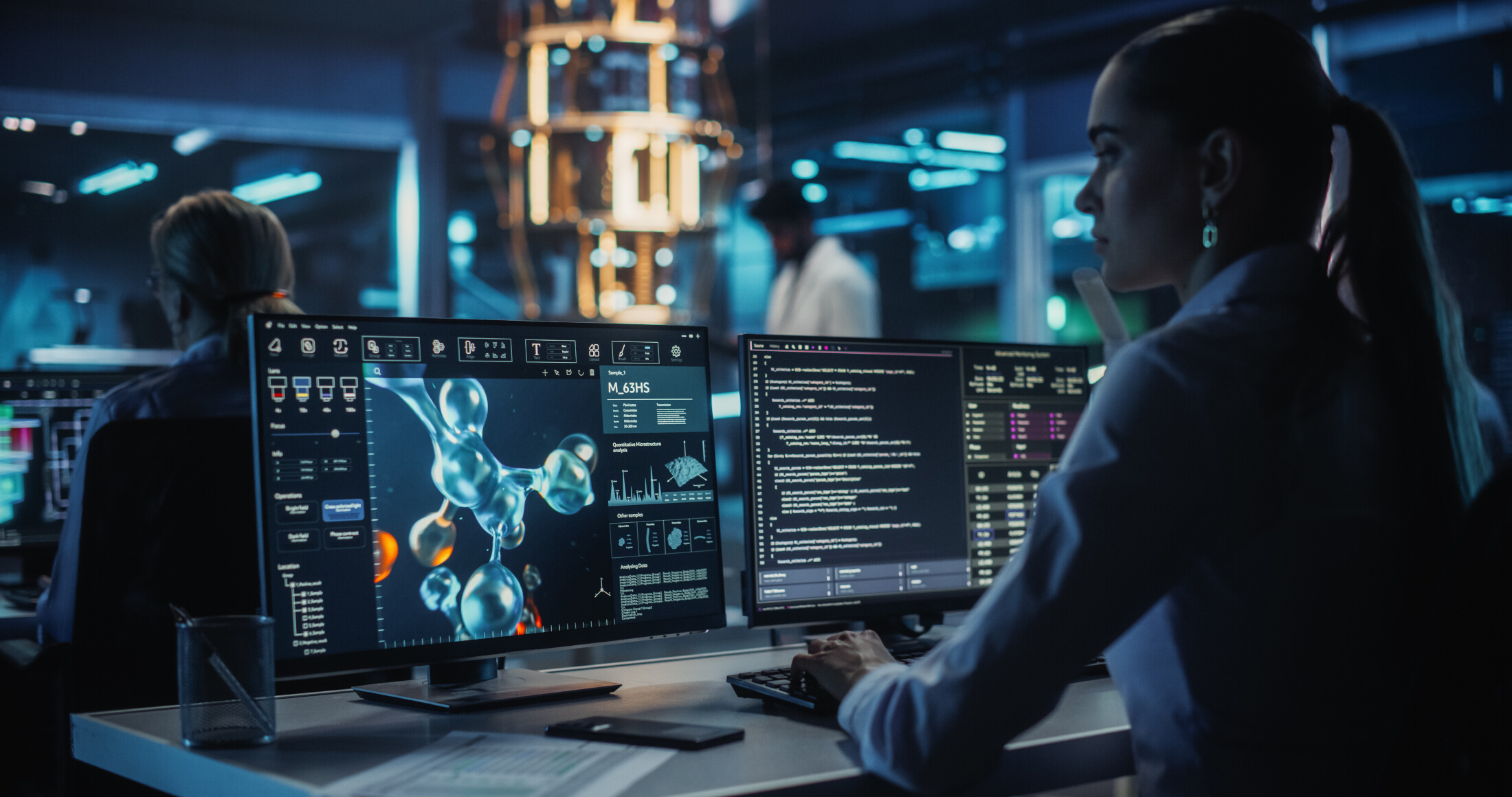 Data Scientist Model Molecule Digital Adobe Stock 1423685473