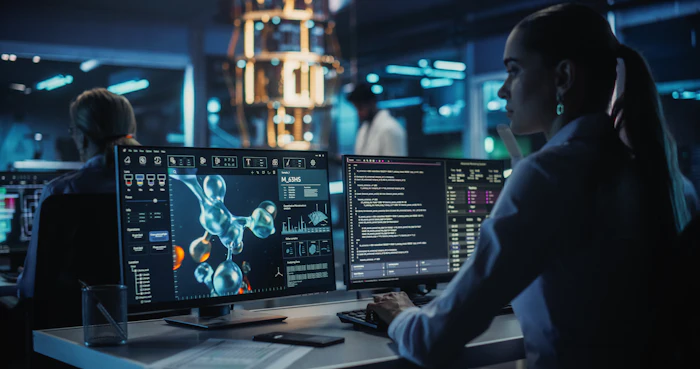 Data Scientist Model Molecule Digital Adobe Stock 1423685473