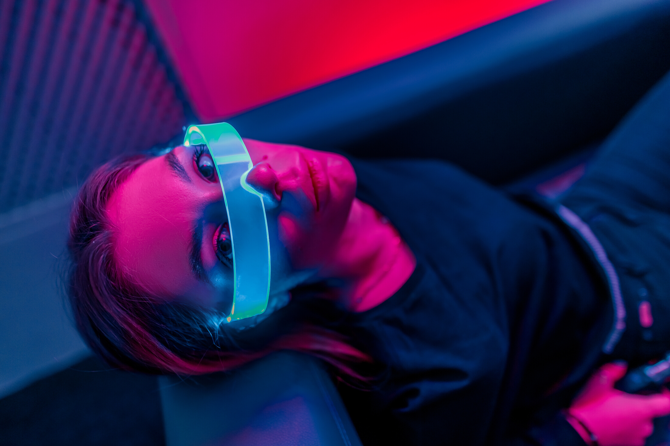 Woman Glasses Tech Light Future Concept Adobe Stock 400063734