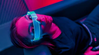 Woman Glasses Tech Light Future Concept Adobe Stock 400063734
