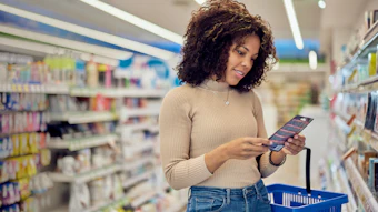 Woman Shopping At A Big Box Store For Hair Care And Skin Care Adobe Stock 600861224