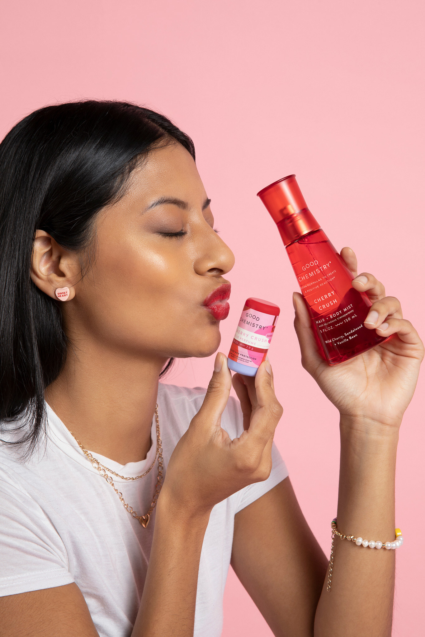 Good Chemistry has launched solid perfumes for $9.99 at Target. The alcohol-free, skin-loving formula&mdash;enriched with cocoa butter and jojoba oil&mdash;is designed specifically for pulse-point layering and on-the-go refreshes.
