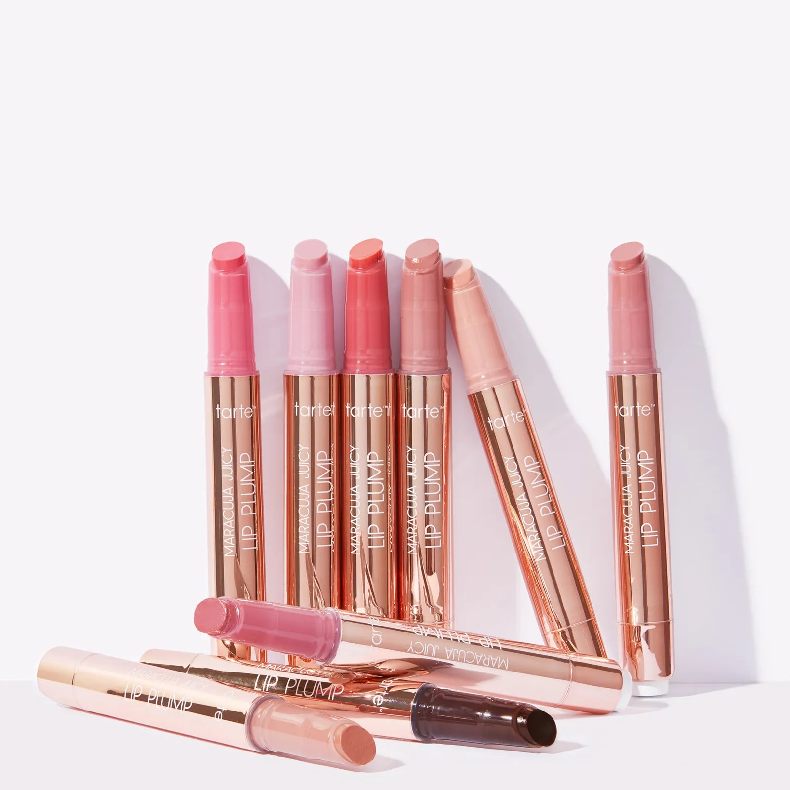 The Maracuja Juicy Lip Plumping Gloss includes maracuja, a superfruit complex and vitamin E.