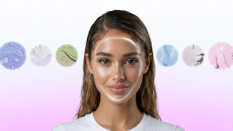 Haut.AI, which also exhibits independently at the show, is doubling down on its AI toolkit with Skin.Chat for conversational product discovery, its latest Face Analysis 3.0 engine (pictured) and expanded SkinGPT simulation capabilities.