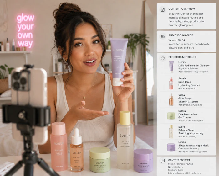 'The smartest beauty brands are no longer briefing creators only for engagement,' says Kristen Wiley, founder and CEO at Statusphere. 'They are briefing them for discoverability.' (Image, not coincidentally, generated by ChatGPT.)